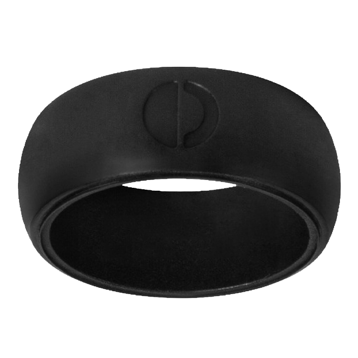 8mm Matte Black Silicone Ring