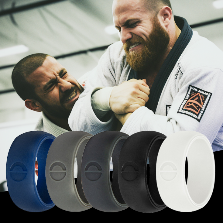 8mm Matte Black Silicone Ring