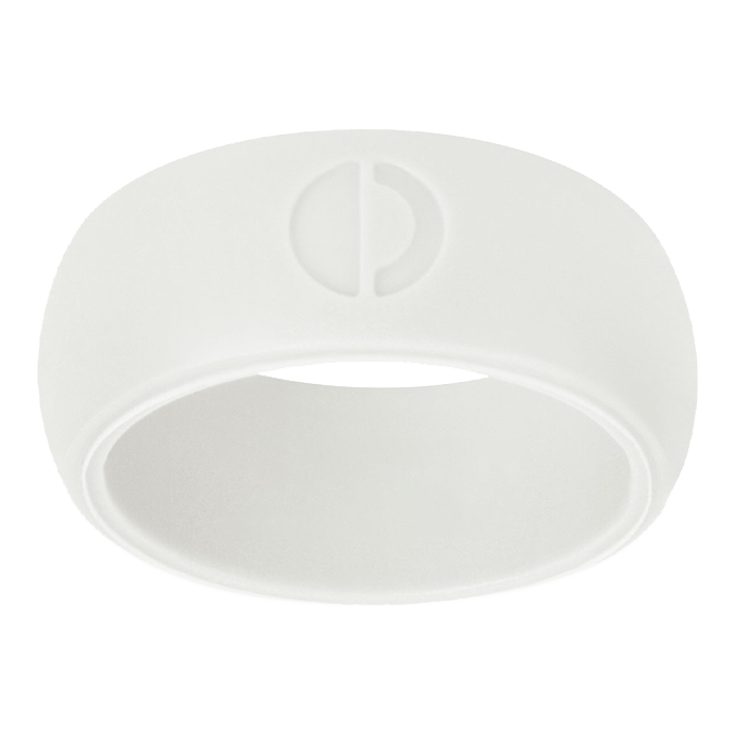 8mm Matte White Silicone Ring