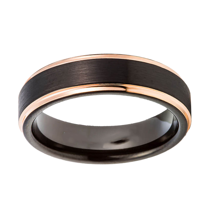 Tungsten Rings for Men - Unveiling Masculine Elegance: Discover the perfect blushed and polished rose gold plating edge and durability with our tungsten rings. Ideal for gents seeking sophistication in both wedding bands and fashion statements. Metal: 74 - Tungsten Pros: Durable, Affordable Elegance, Hypoallergenic, Versatile Styles. Cons: Brittleness, Non-Resizable. Does come in half sizes as well. Please contact us if you do need it in half size at sales@sunsonite.com