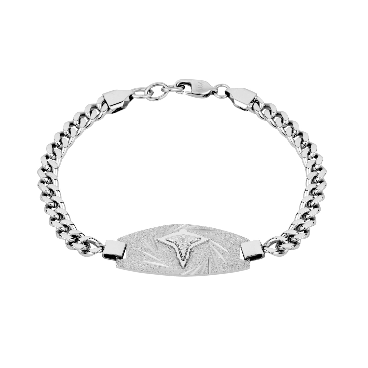Steel Medical Cuban Link Bracelet