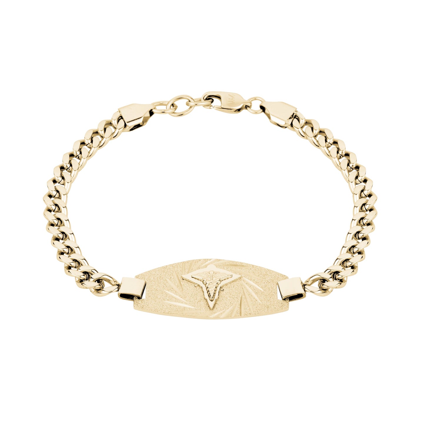 Steel Medical Cuban Link Bracelet