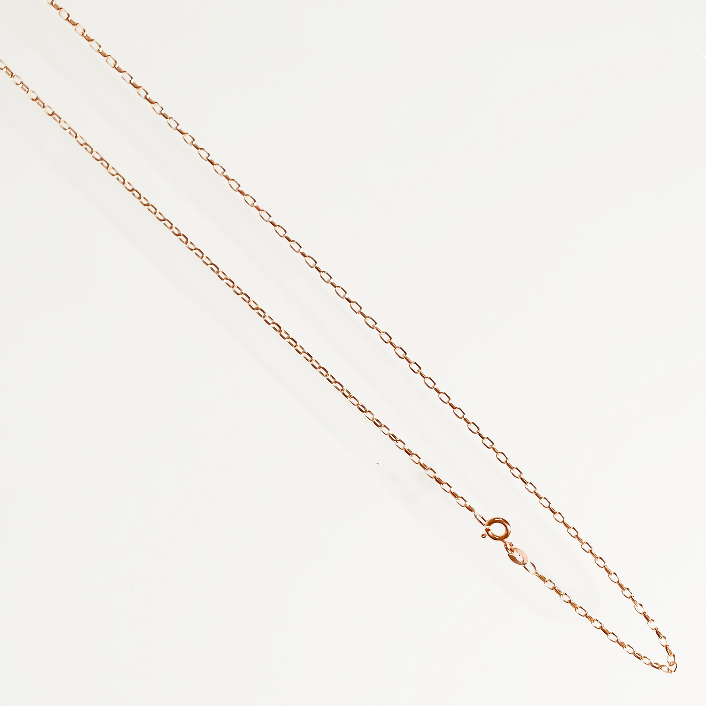 1mm Anchor Link Necklace in 9ct Gold