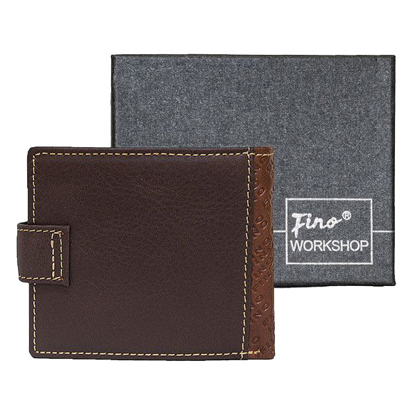 Fino Dacotareo Foldover Genuine Leather Wallet with Sim Card Slot