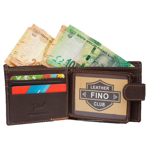 Fino Dacotareo Foldover Genuine Leather Wallet with Sim Card Slot