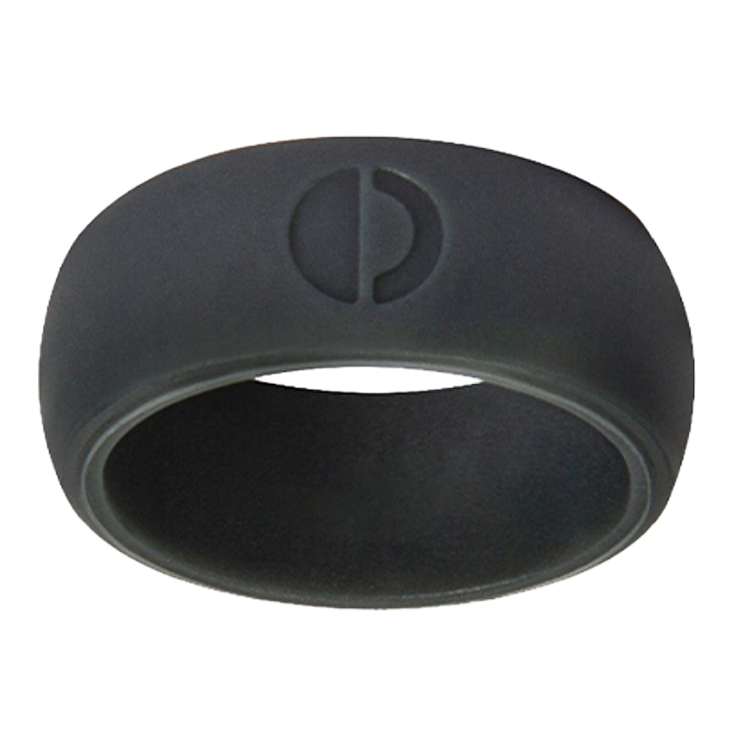 8mm Matte Grey Silicone Ring