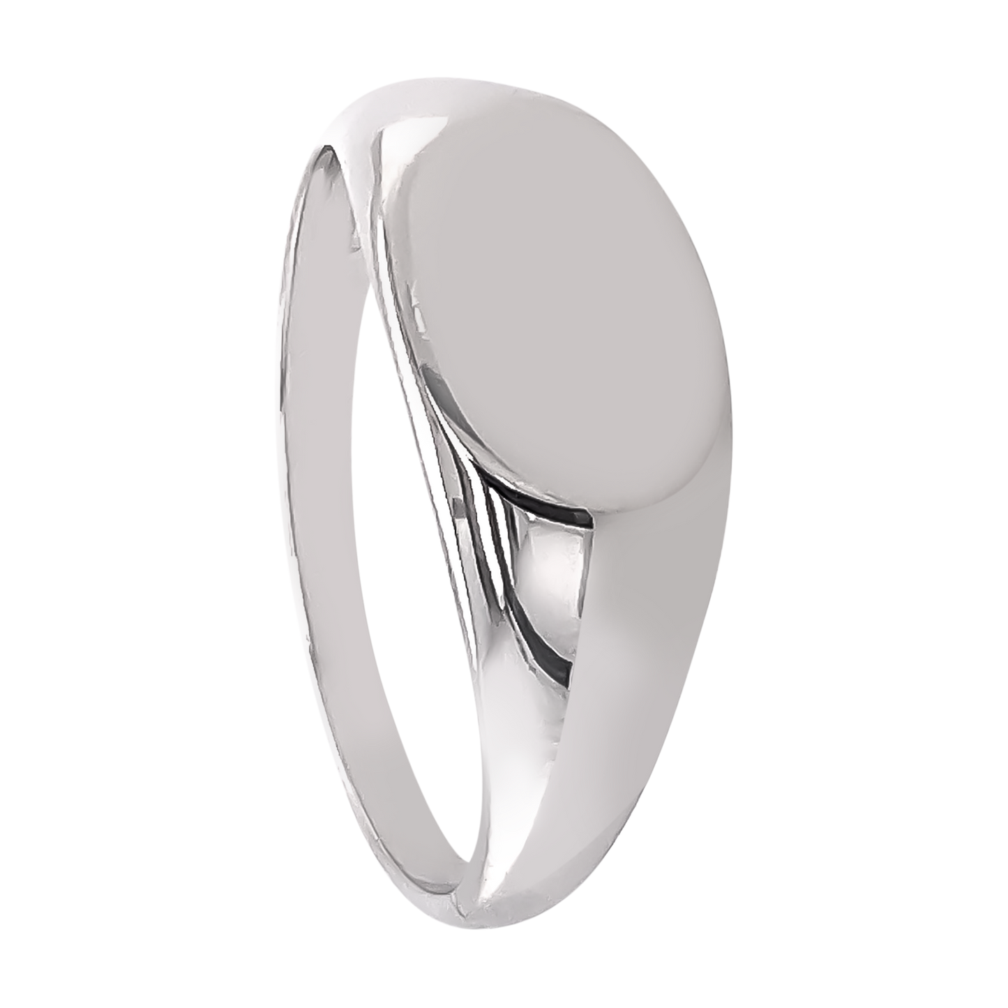 Plain Pure Oval 925 Sterling Silver Signet Ring