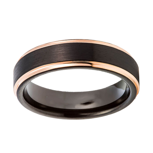 Tungsten Rings for Men - Unveiling Masculine Elegance: Discover the perfect blushed and polished rose gold plating edge and durability with our tungsten rings. Ideal for gents seeking sophistication in both wedding bands and fashion statements.  Metal: 74 - Tungsten    Pros: Durable, Affordable Elegance, Hypoallergenic, Versatile Styles. Cons: Brittleness, Non-Resizable.  Does come in half sizes as well. Please contact us if you do need it in half size at sales@sunsonite.com  