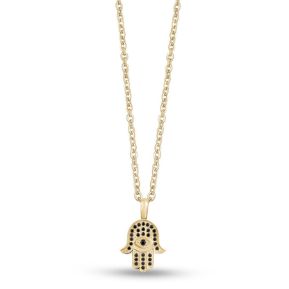 Hamsa Hand of Fatima Pendant Necklace 70cm