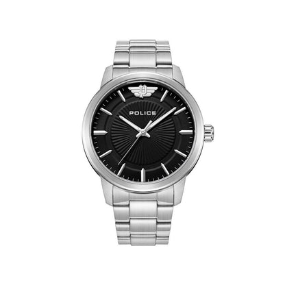 Police Gents Radial Black Stainless Steel Strap