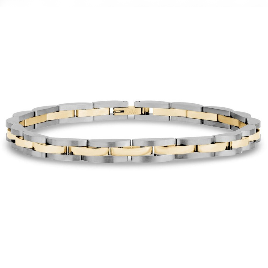 Long Dome Link Gents Bracelet
