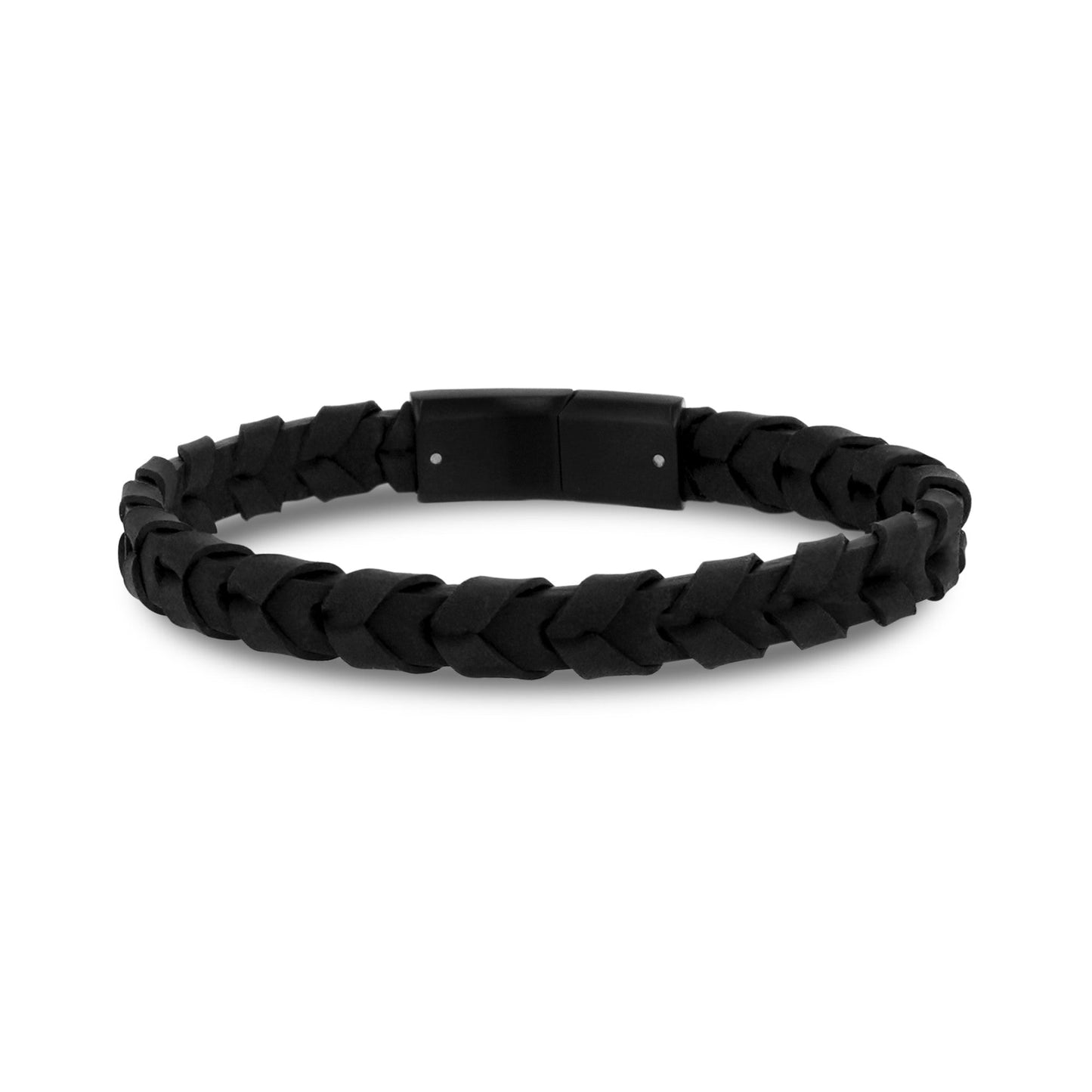 Matte Tire Track Leather Bracelet