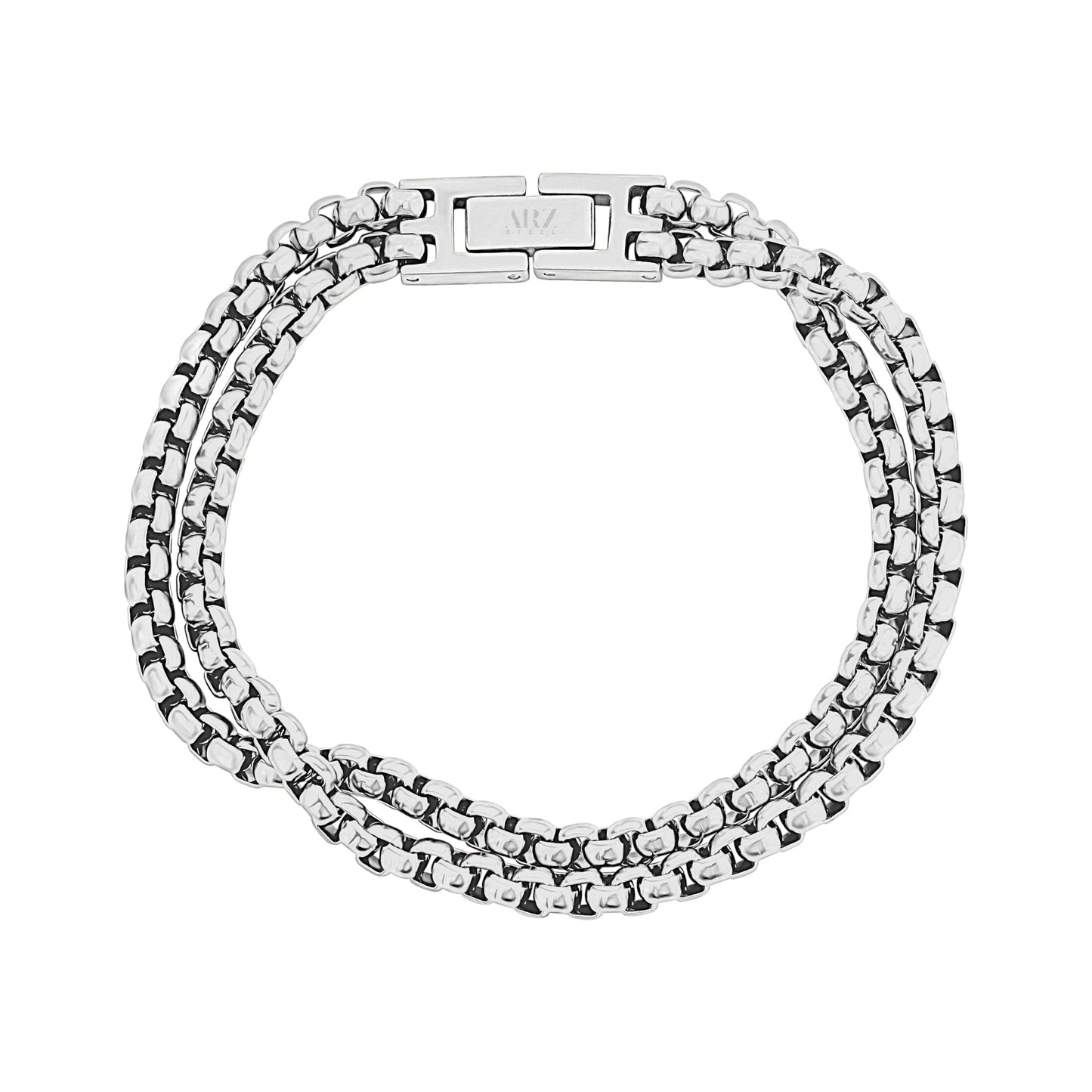 Double Row Box Link Bracelet