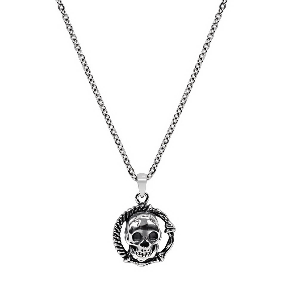 Skull Pendant Necklace 70cm