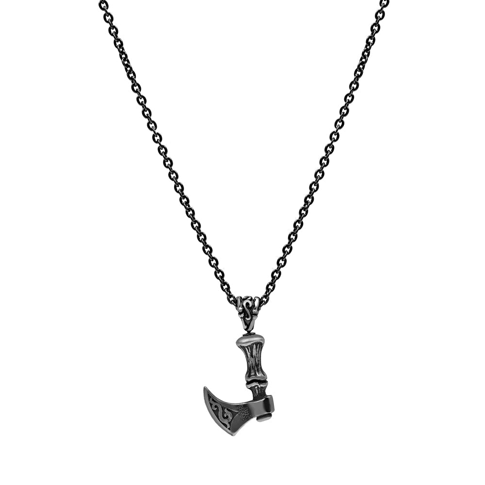 Viking Axe Steel Necklace