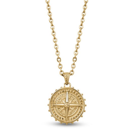 Compass Pendant Necklace 70cm