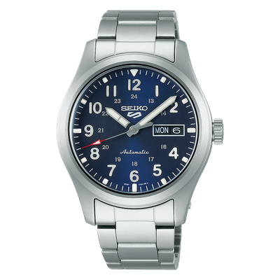 Seiko 5 Sports Automatic Blue Steel Watch Gents
