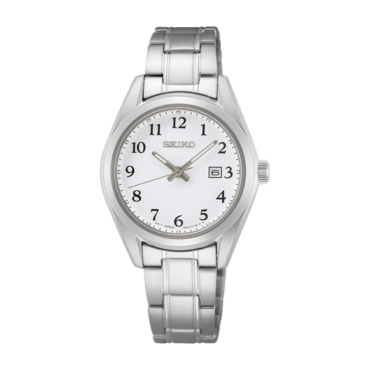 Seiko Classic Numeral Steel Watch Ladies
